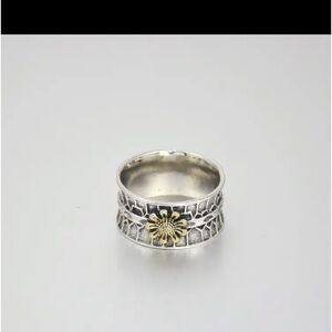 Fashion Flower Ring for Women – Chic Boho Vintage Silver-Plated Alloy